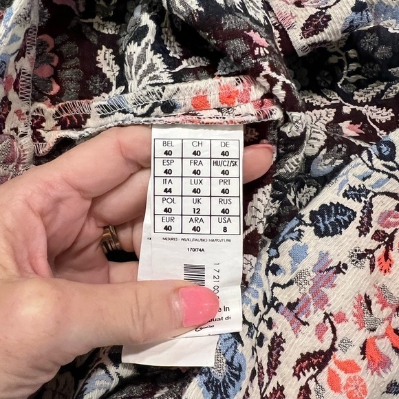 PROMOD jacquard mini skirt in blues and oranges - Picture 5 of 10